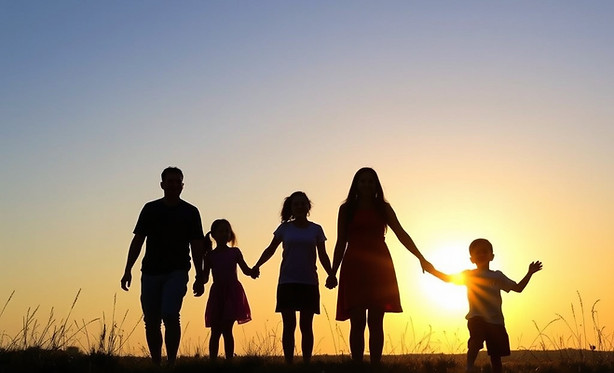 happy 5 people holding hands silhouette in nature on a nice day,.jpg