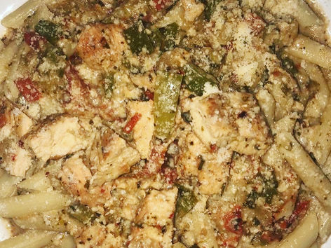 Creamy Chicken Basil Alfredo Pasta