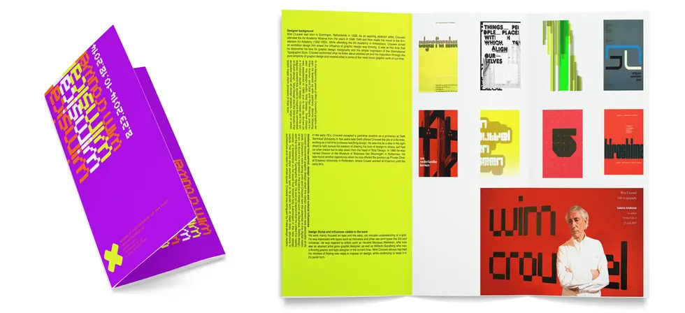 Brochure concept for Wim Crowell exhibit for MOMA