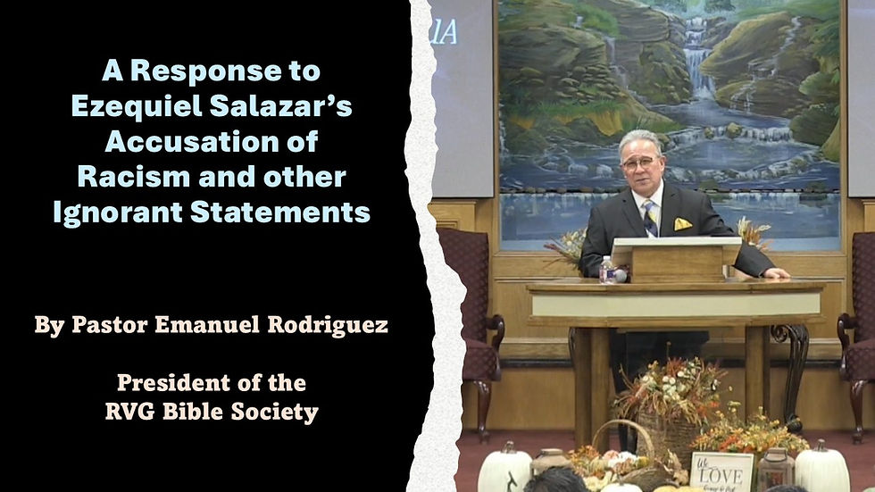 A Response to Ezequiel Salazar’s Accusation of Racism and other Ignorant Statements