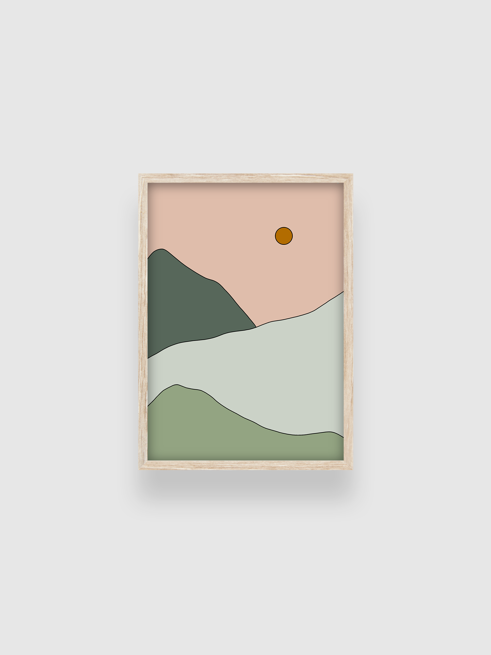 Poster - A5 - minimalistisch landschap