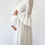 Thumbnail: Maternity Bohemian High Neckline, Modest Ivory Wedding Dress With a Train  #7012