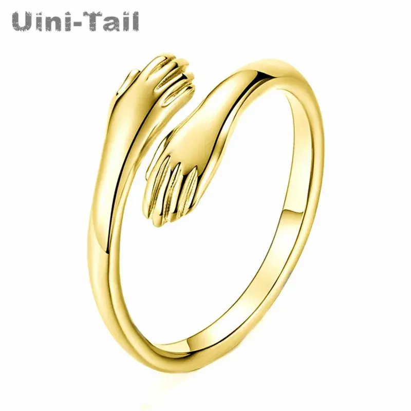 Thumbnail: Uini-Tail 925 Tibetan Silver Ring Retro Fashion Tide Flow Open Ring  JZ006