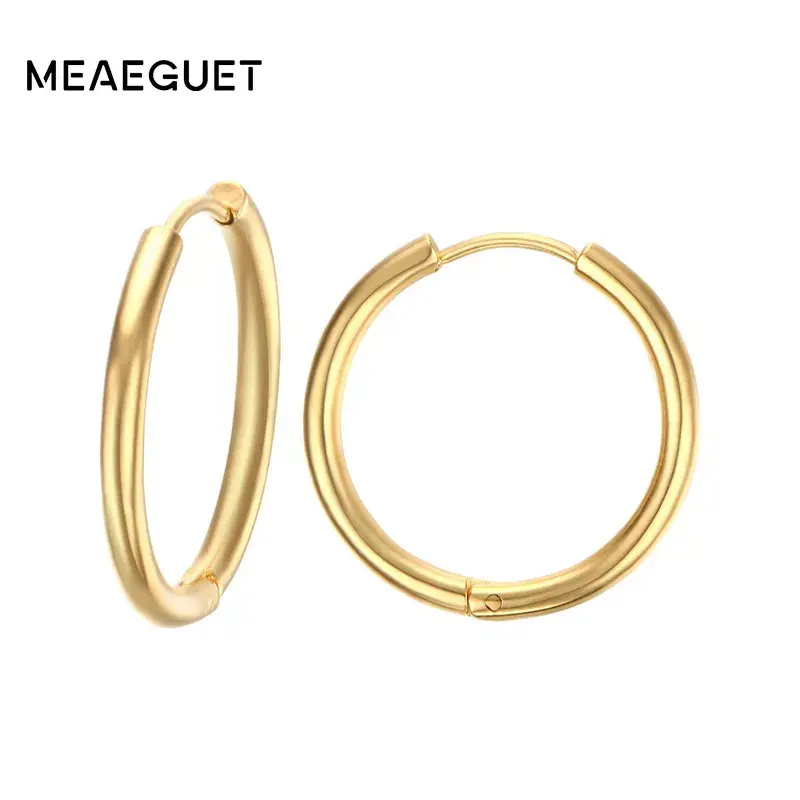 Thumbnail: Stainless Steel Hoop Earrings Round Loop Earring  25mm/20mm/11mm