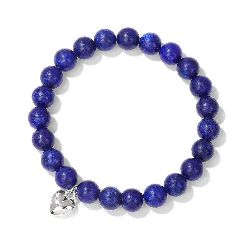 Thumbnail: Handmade Natural Stone Lotus Ohm Buddha Beads Bracelet