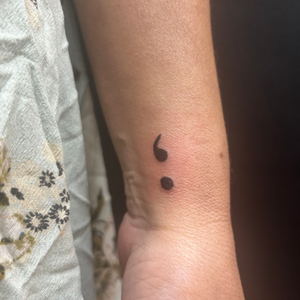 Semi Colon Tattoo