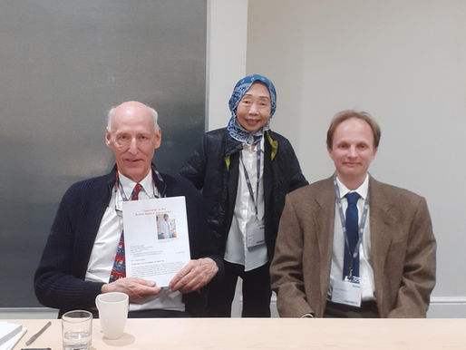 Jonathan Coulter, Dr Swee Ang and Adam Waterhouse presenting CAMPAIN's open letter to the BMA