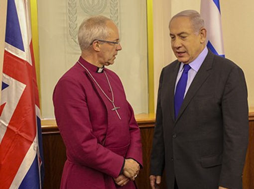 Archbishop Welby meeting Benjamin Netanyahu