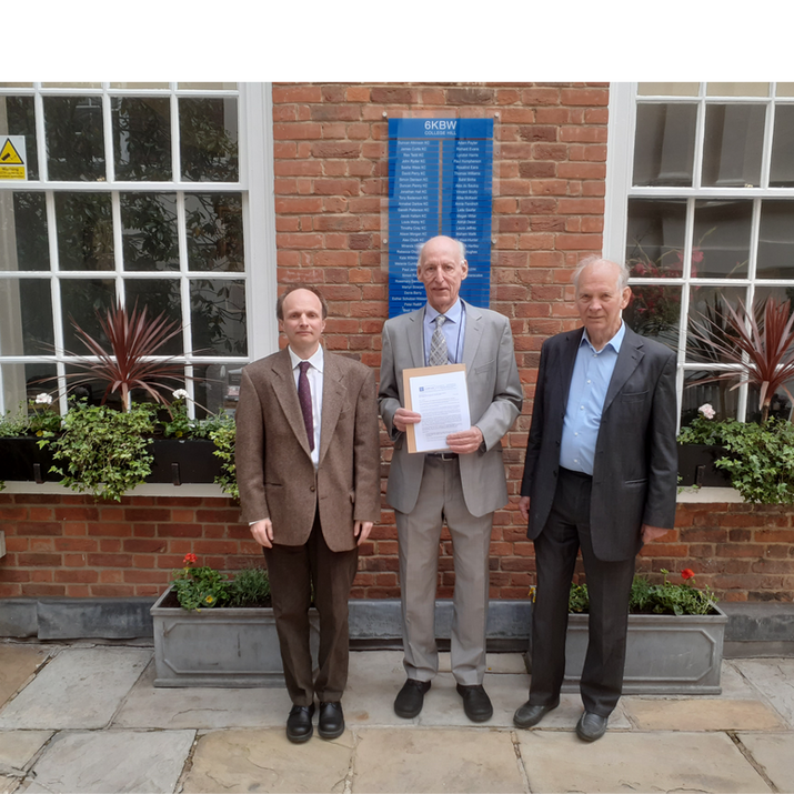 CAMPAIN execs delivering a letter to Hall's chambers in London