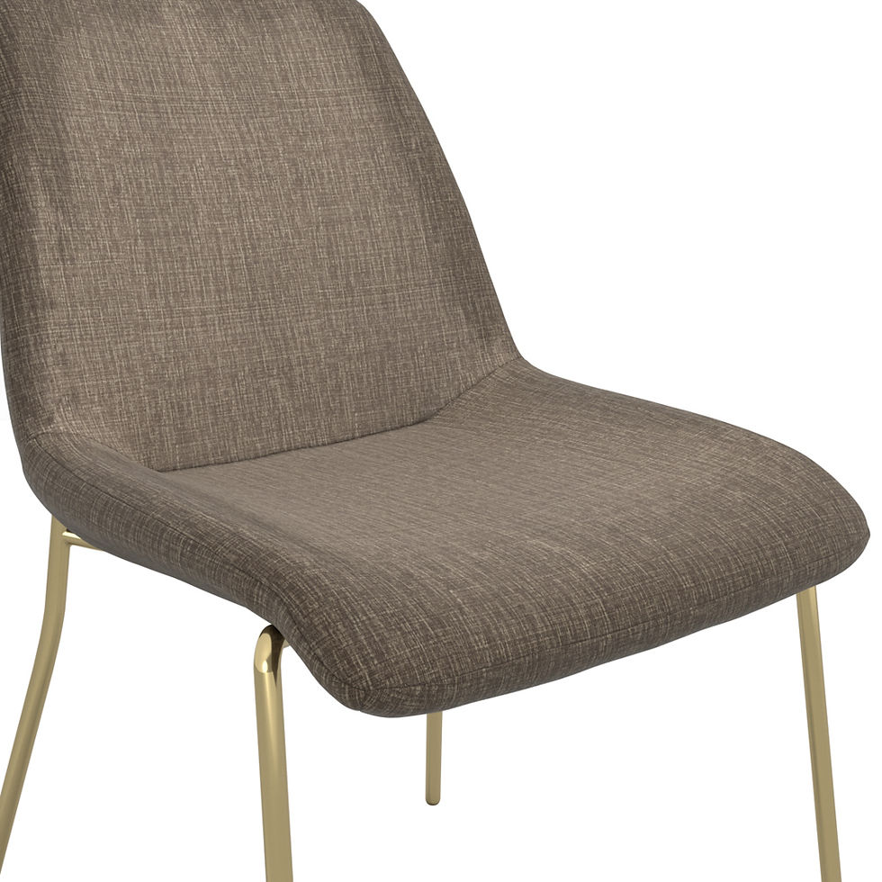 Thumbnail: Carlo Taupe and Gold Dining Chair