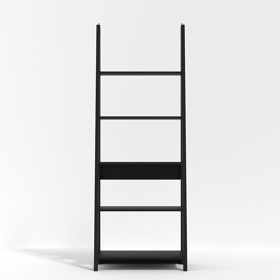 Thumbnail: Tiva Black Ladder Bookcase