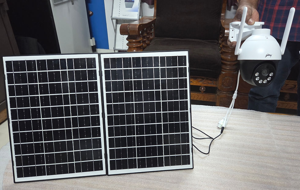 Thumbnail: Godrej Solar 3 MP Camera (NEW) ER (STQC) Certified - 36 W Solar panel + 13500mAh