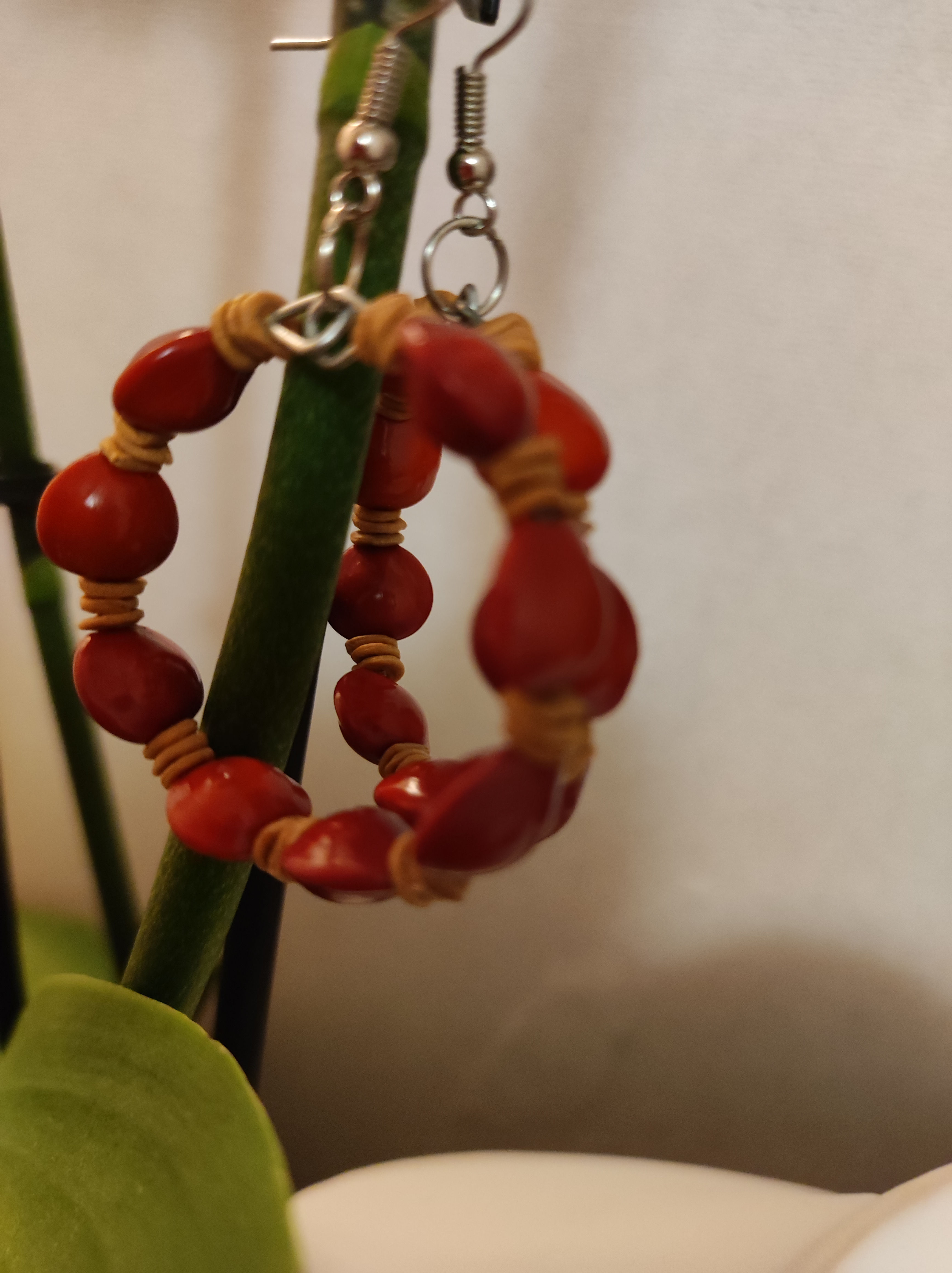 Boucles d'oreilles en graines