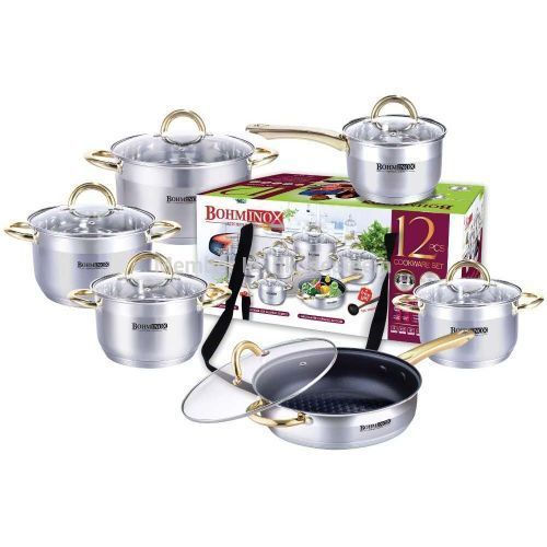 12 Pcs Bominox Cookware Set