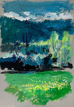  Frühlingsanfang 29.5x42 Acryl auf Karton 2023