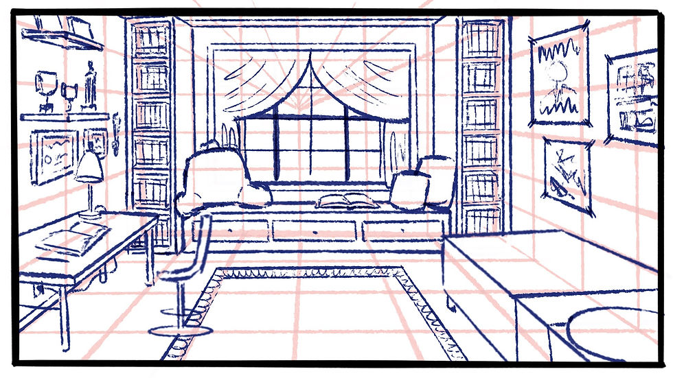 Older Sister's Bedroom - Sketch 2