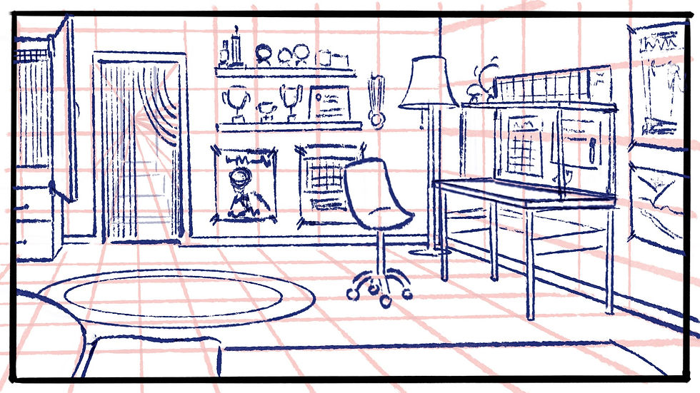 Older Sister's Bedroom - Sketch 3