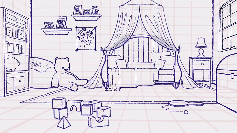 Younger Sister's Bedroom - Sketch