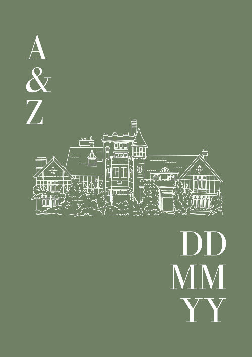 Thumbnail: The Ravenswood Wedding Invitation in Style: Minimal