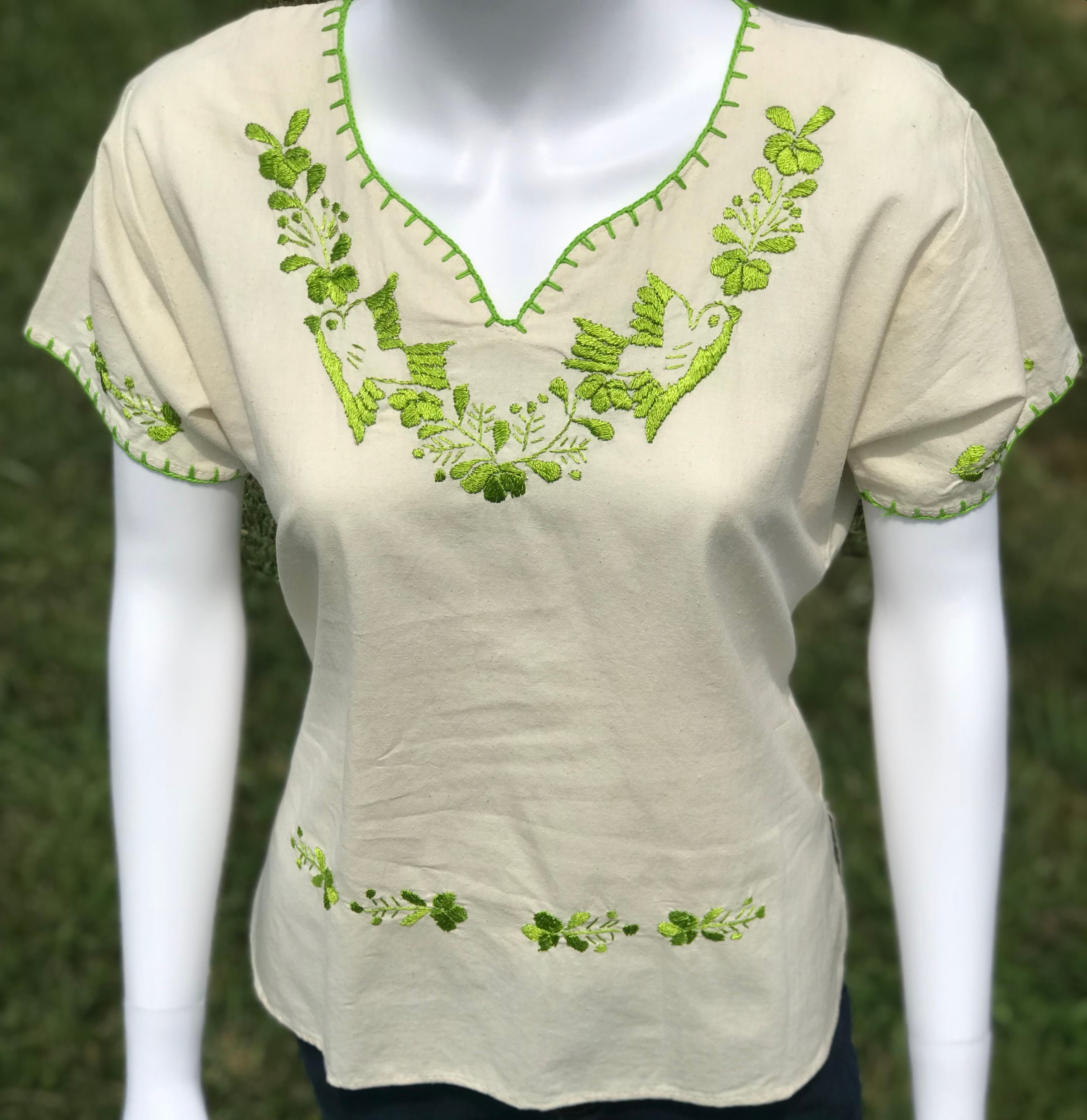 Mexican Embroidered Blouse Oaxaca 3005