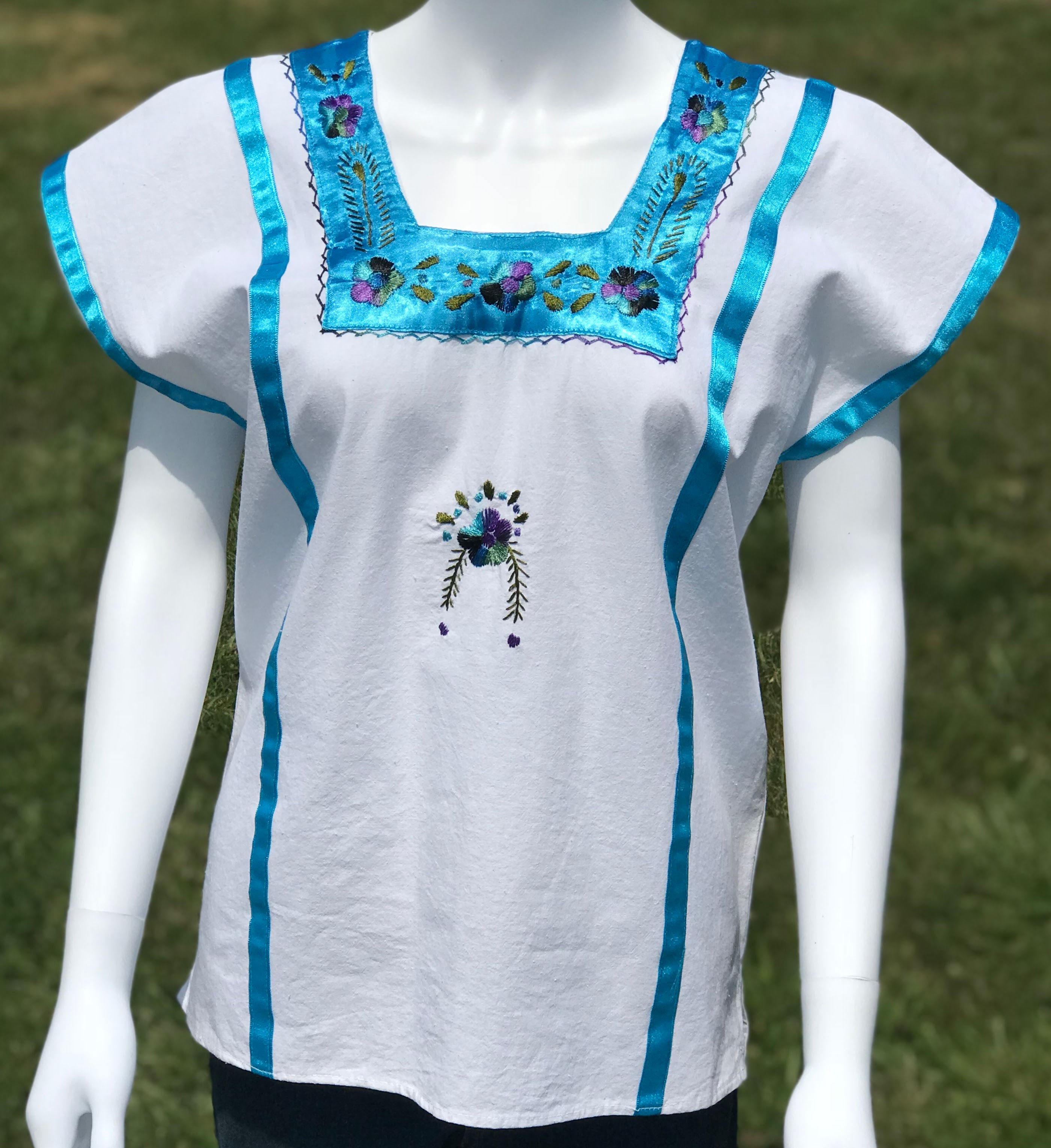 Mexican Embroidered Blouse Oaxaca 6003