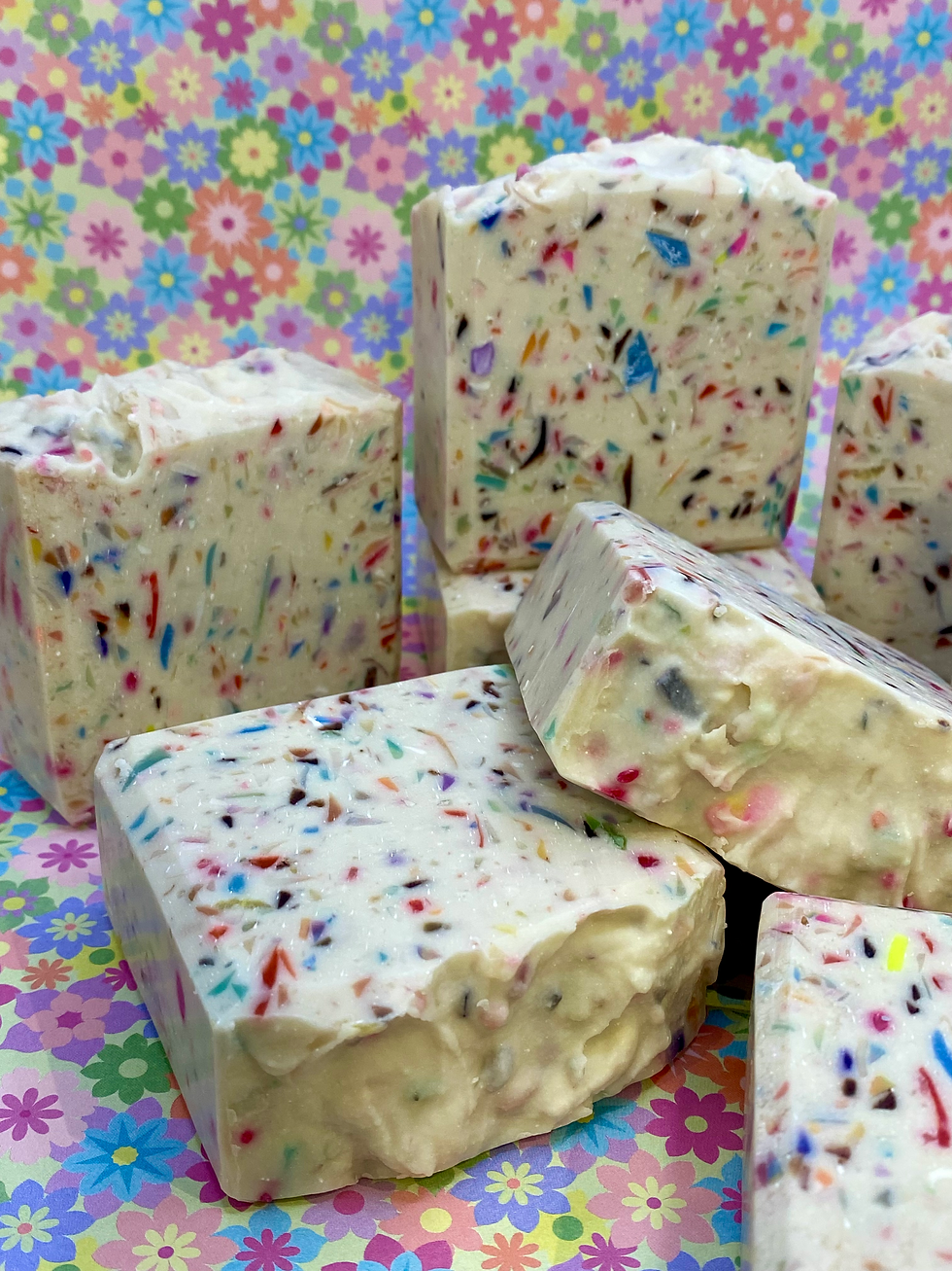 Thumbnail: Almond/Pear Scented Confetti Soap - Partially Organic