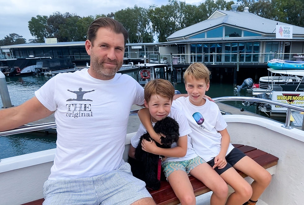 Family enjoying a ferry ride along the Noosa River