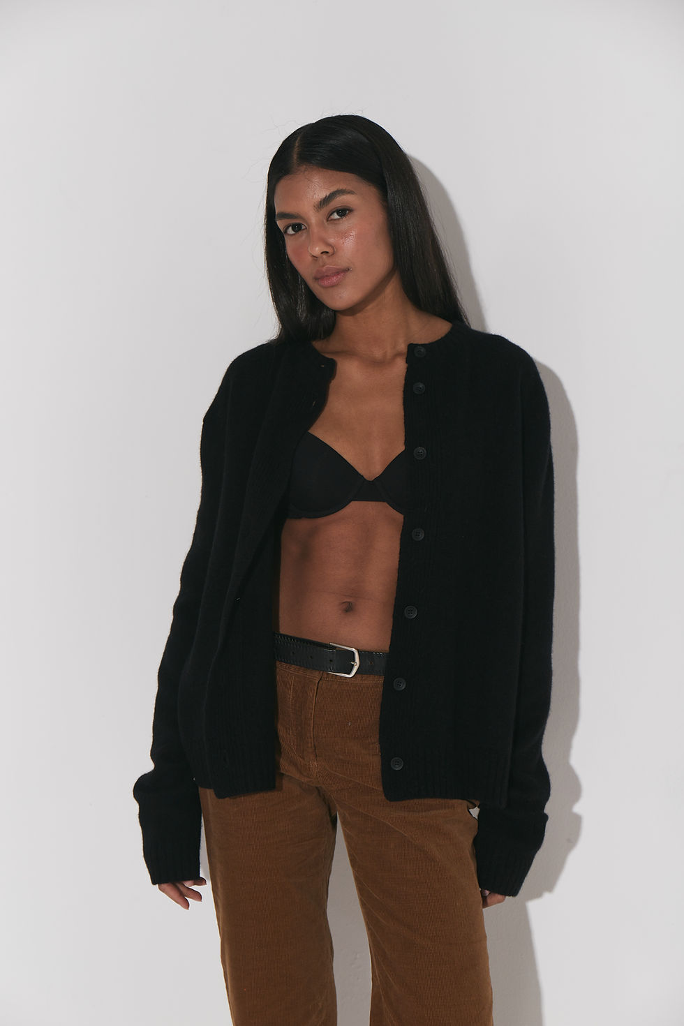 Thumbnail: Button-up cardigan in extra-soft cashmere and wool.