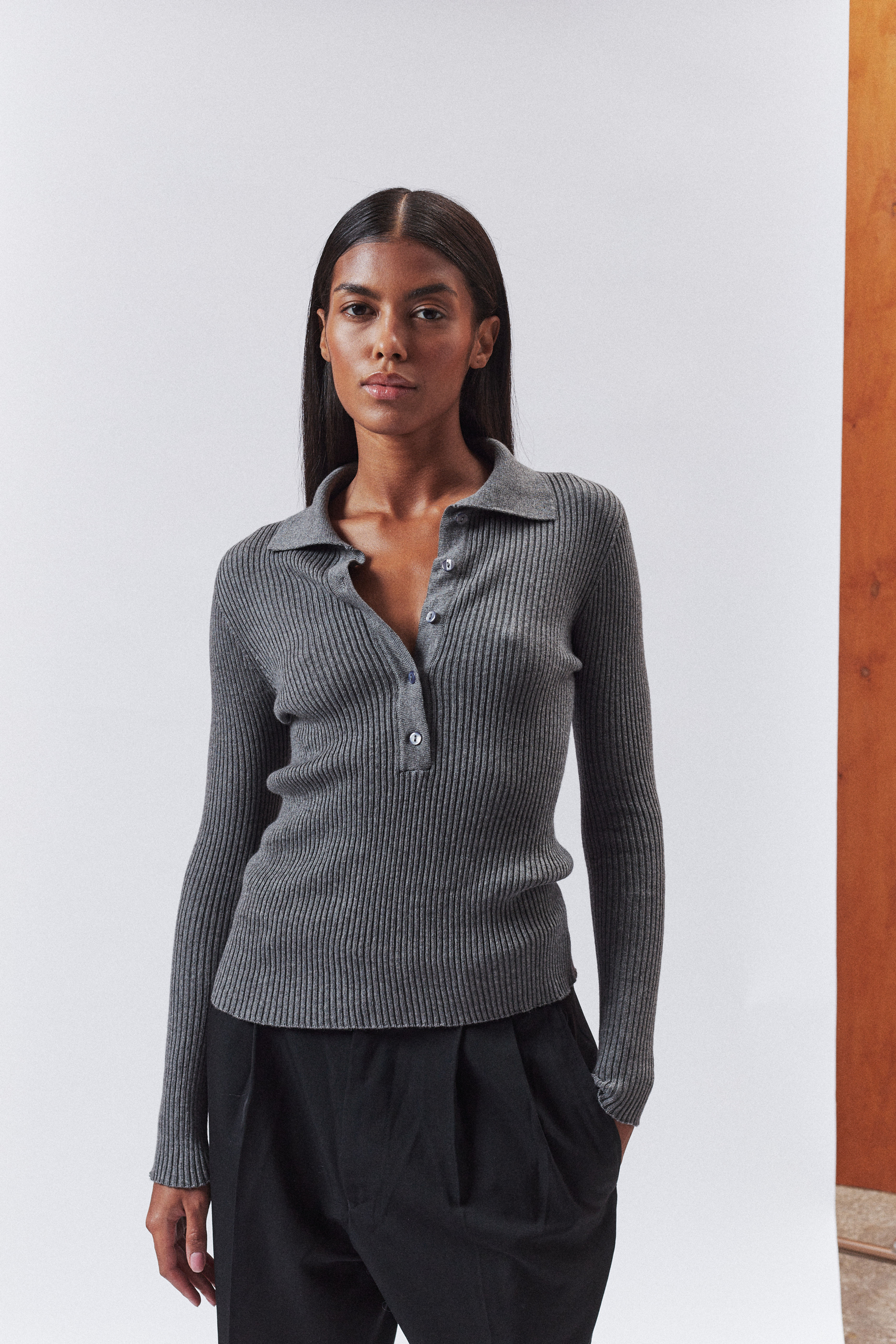 Поло на ґудзиках Органік котон 90% , кашемір10%