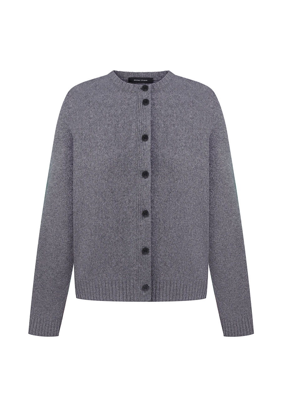 Thumbnail: Button-up cardigan in extra-soft cashmere and wool.