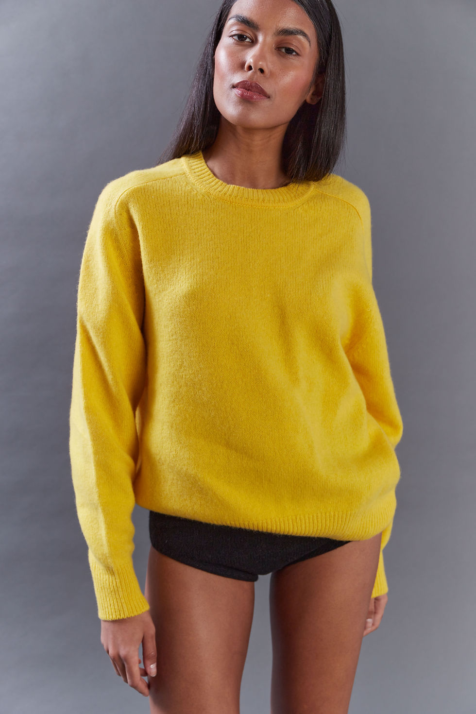 Thumbnail: Raglan sweater made of extra soft 100% cashmere in two threads