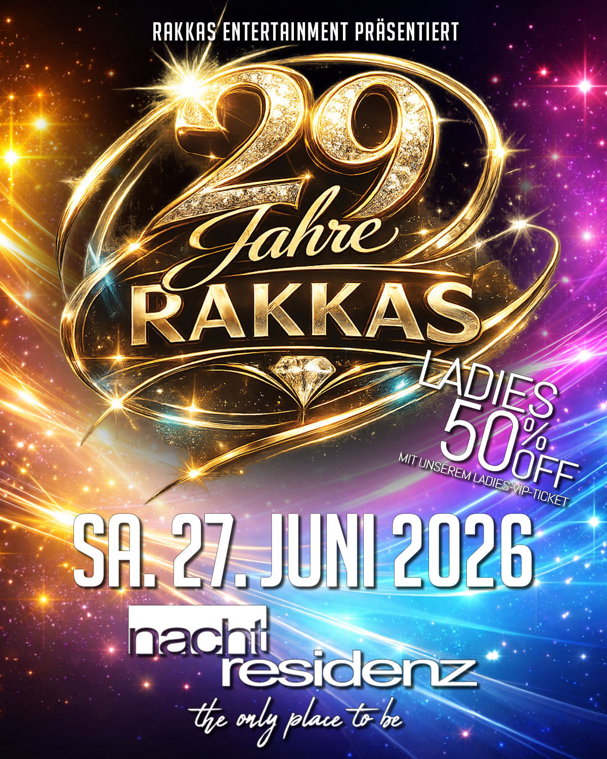 29 Jahre RAKKAS! – Die spektakulärste Geburtstagsnacht des Jahres