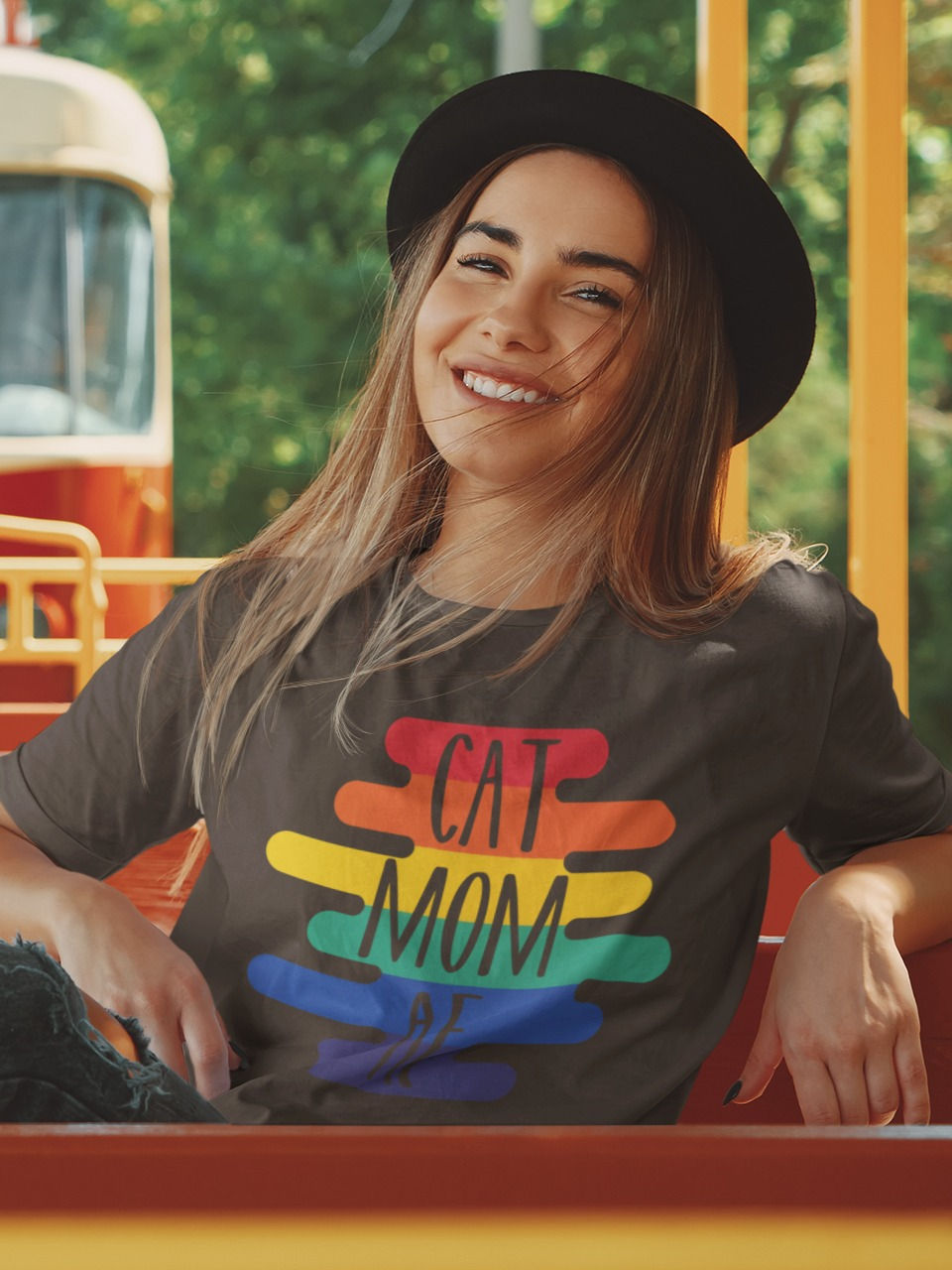 Thumbnail: Rainbow Cat Parent AF | Classic T-Shirt