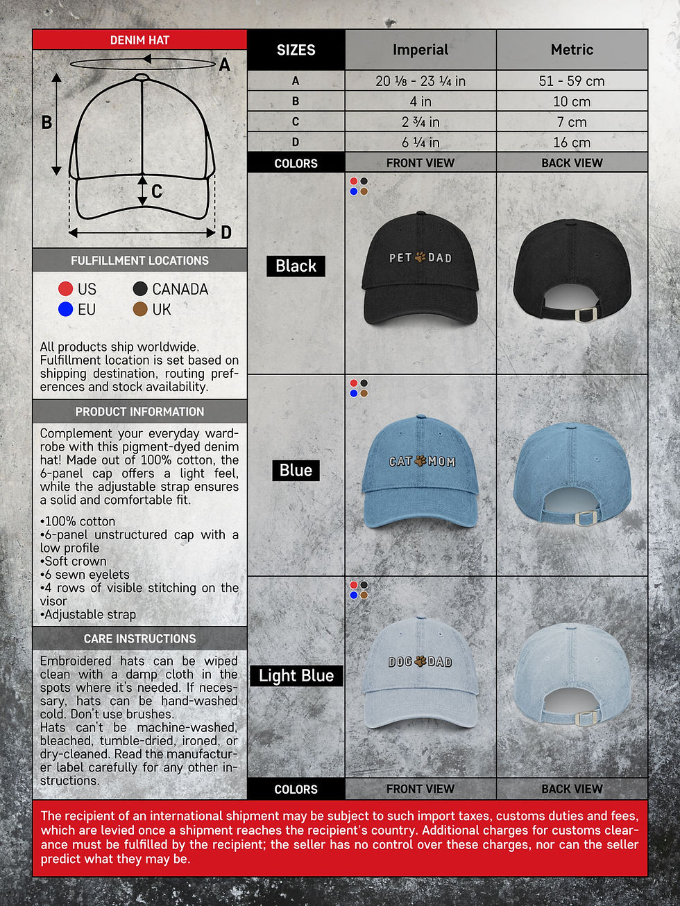 Thumbnail: Paw Print Hat For Moms & Dads | Denim Hat
