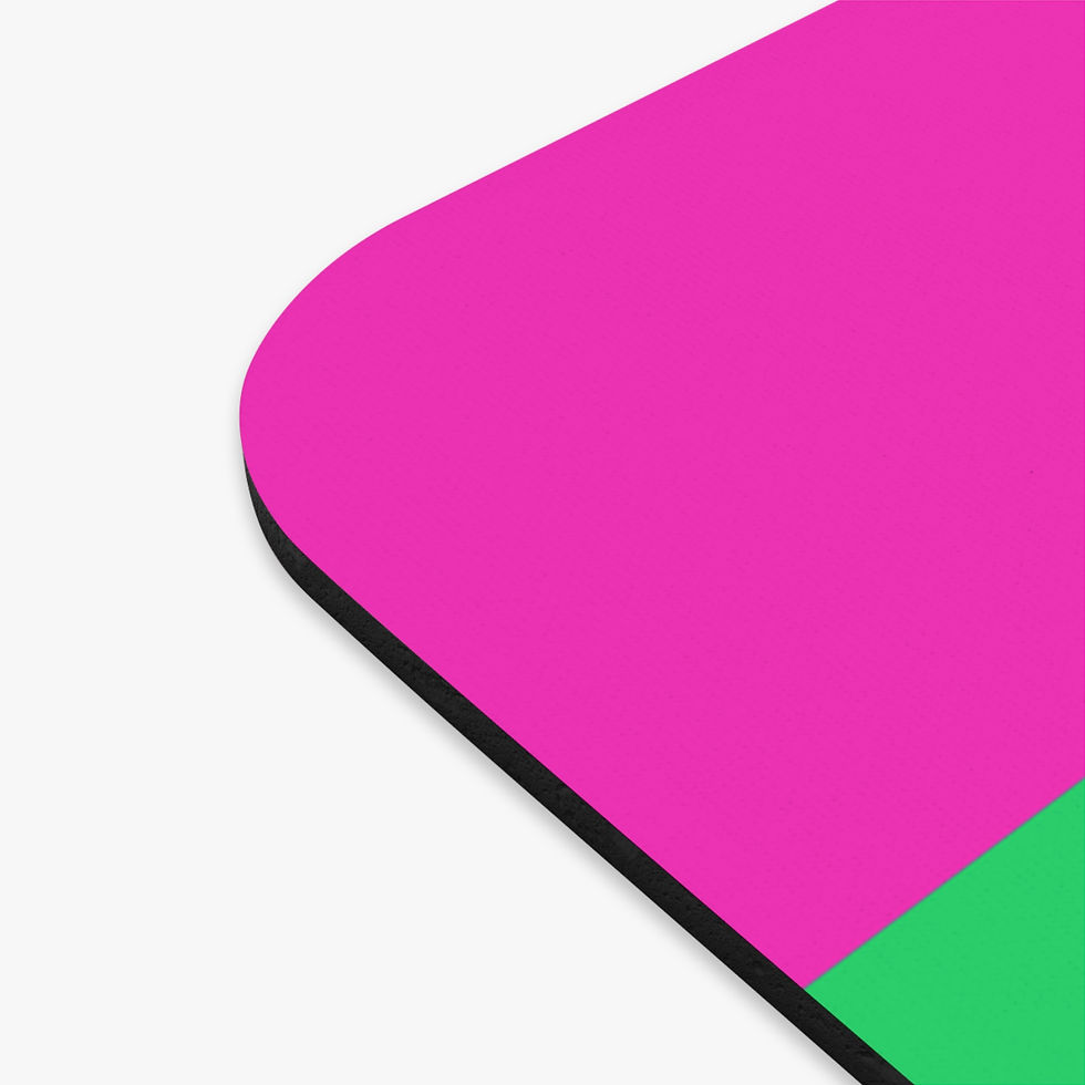 Thumbnail: Peeking Cat in Polysexual Flag Colors | Mouse Pad