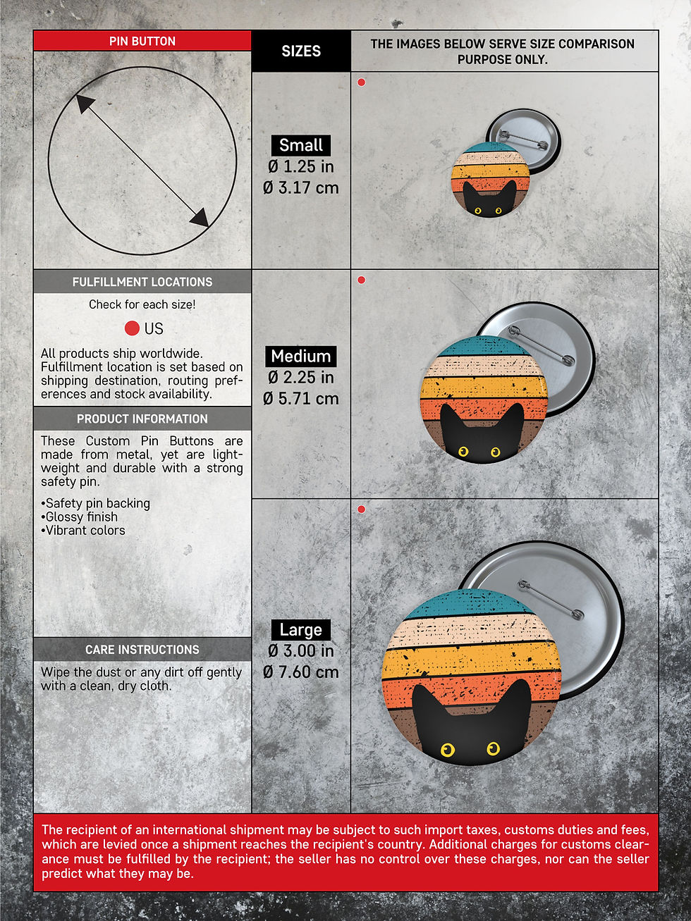 Thumbnail: Peeking Cat in Retro Colors | Pin Button