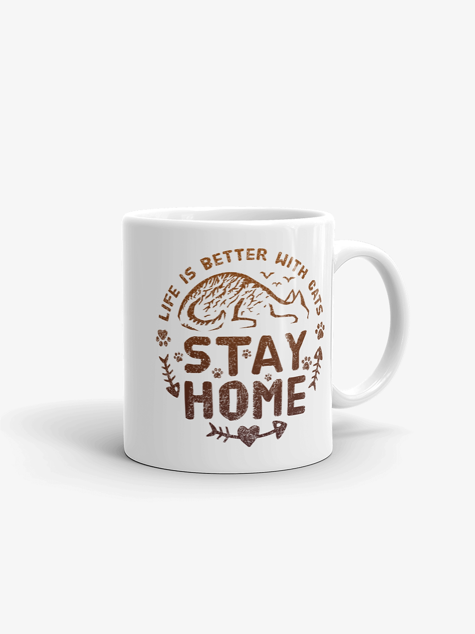 Thumbnail: Stay Home: Life Is Better With Cats | Ceramic Mug