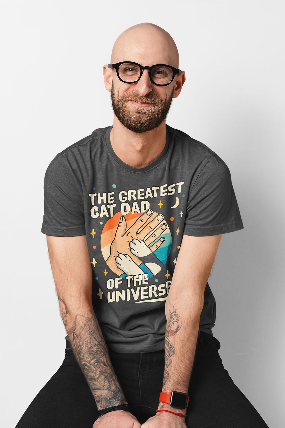 Thumbnail: The Greatest Cat Dad | Jersey T-Shirt