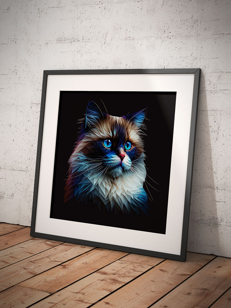 Thumbnail: Abstract Ragdoll Cat Portrait | Poster