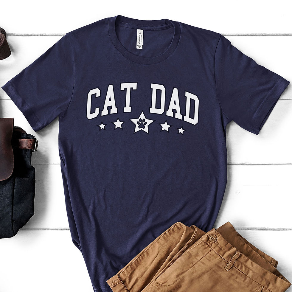 Thumbnail: Cat Dad: College Style | Jersey T-Shirt