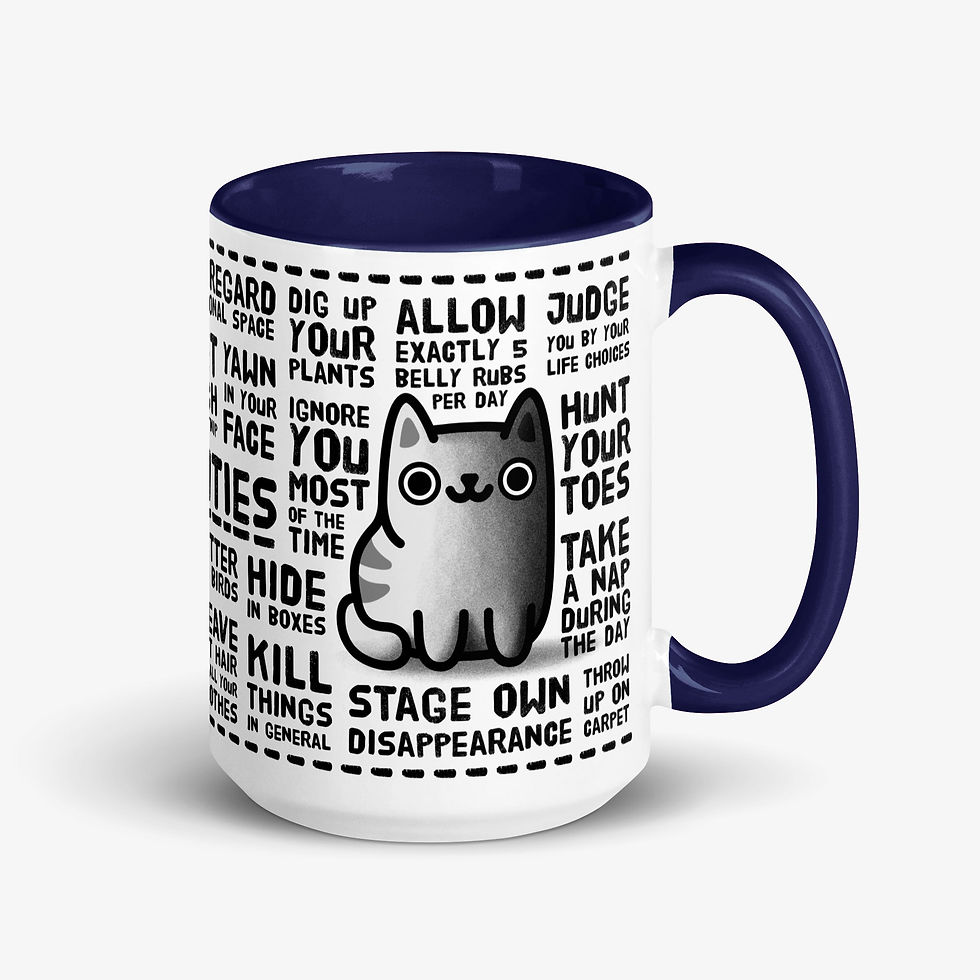 Thumbnail: Cativities | White Ceramic Mug with Accent Color