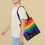 Thumbnail: Peeking Cat in Rainbow Colors | AOP Tote Bag