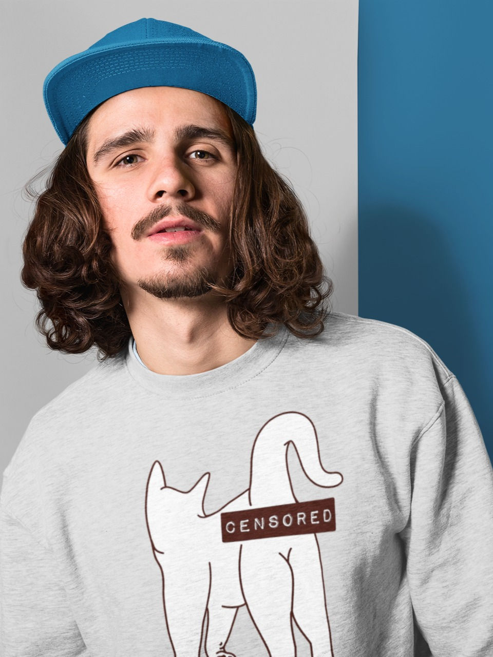 Thumbnail: Cat Bum: Censored | Unisex Crewneck Sweatshirt