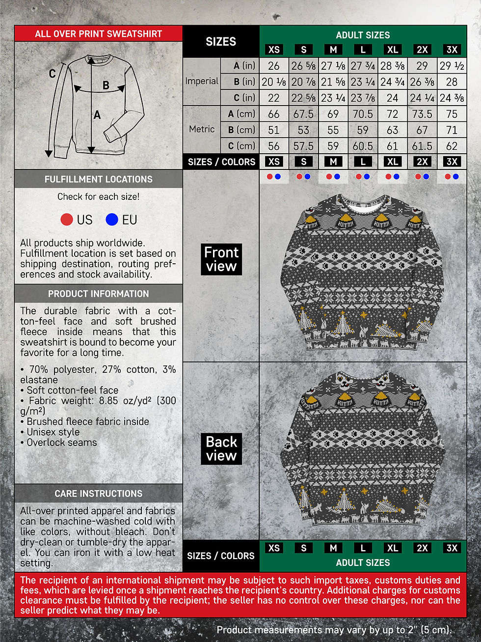 Thumbnail: My Hardcore Cat Sweater | Unisex AOP Sweatshirt