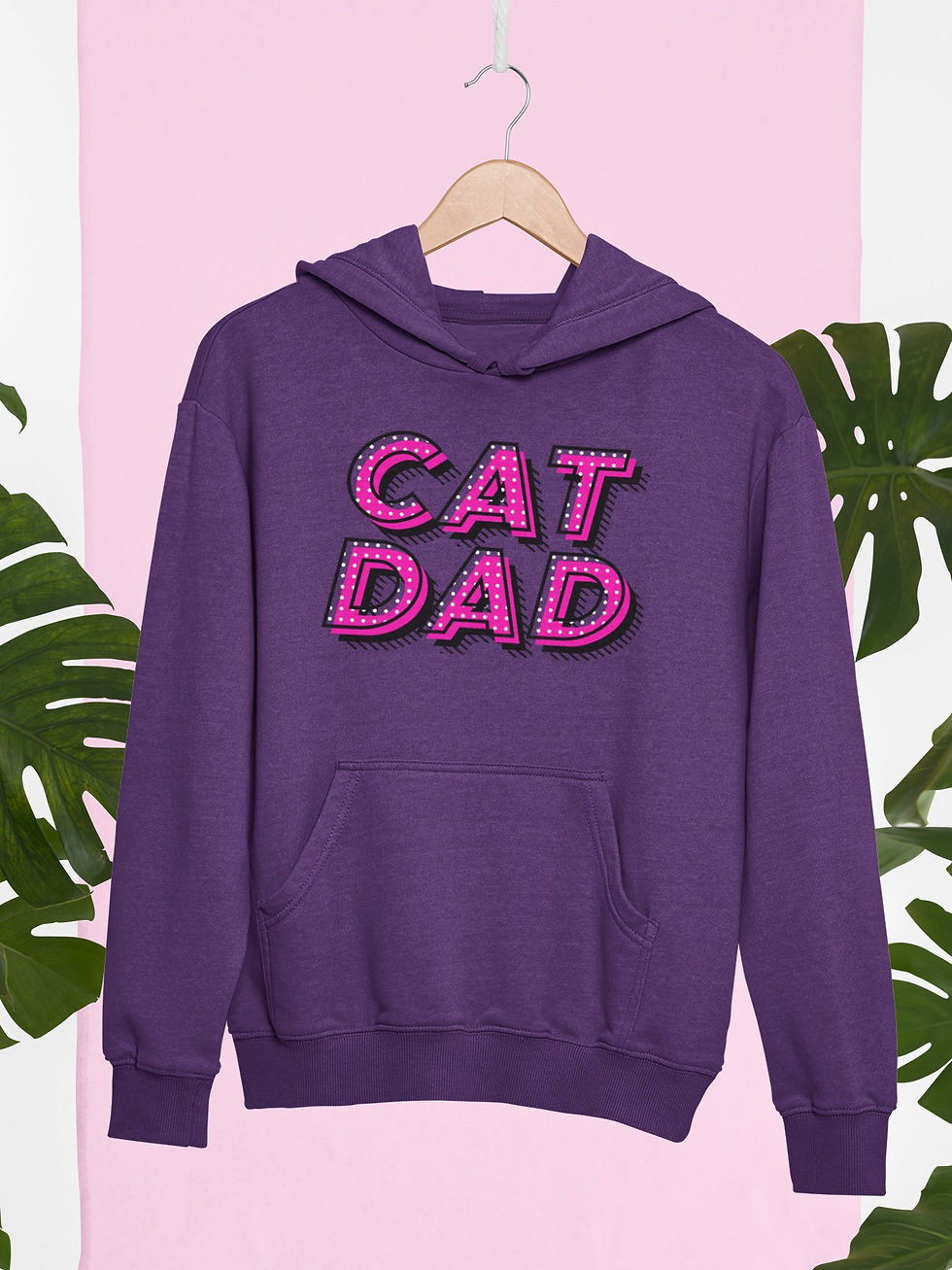 Thumbnail: Cat Dad/Cat Mom: Pop-Art Style | Unisex Pullover Hoodie