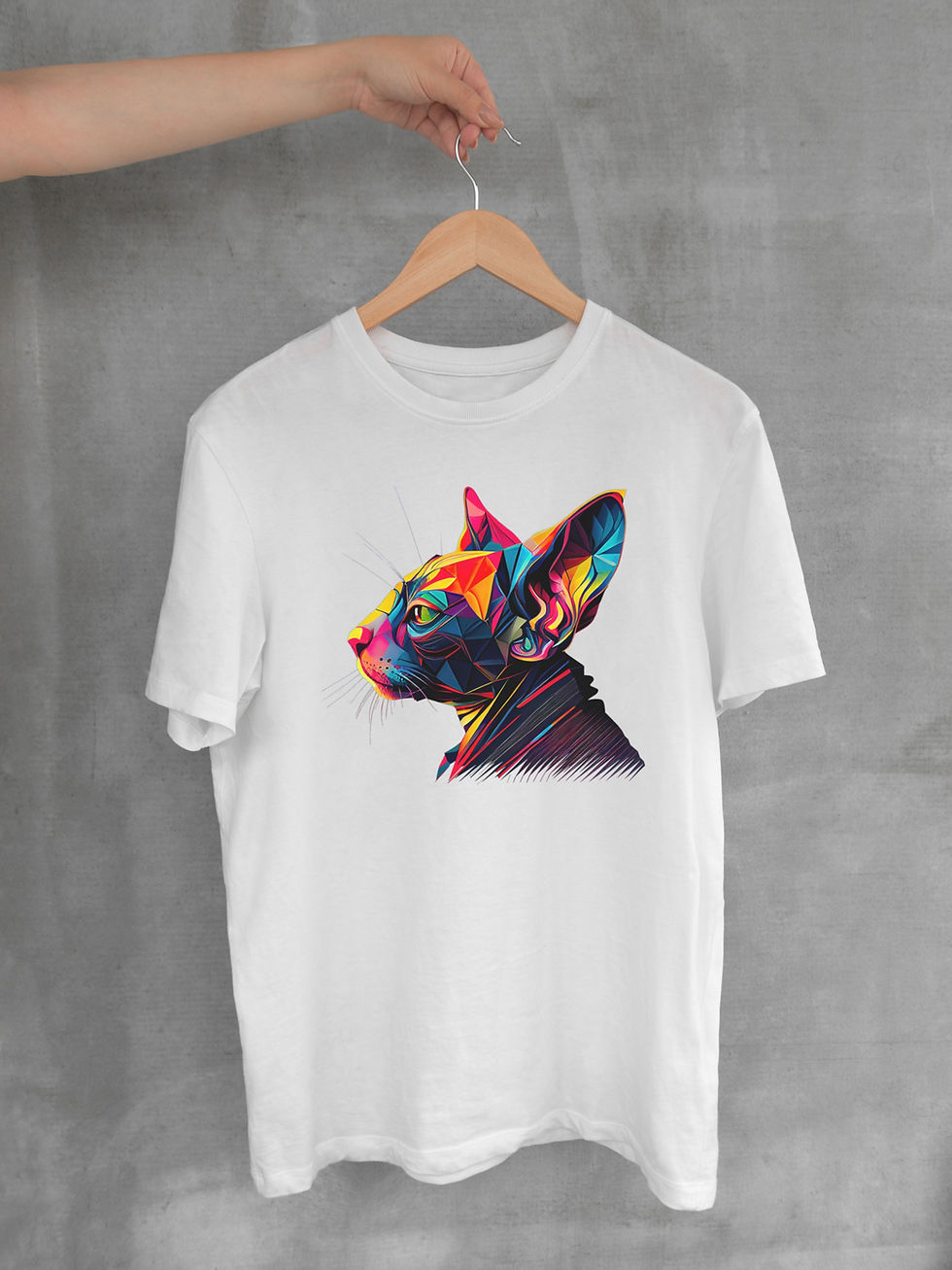 Thumbnail: Abstract Sphynx Cat Portrait | Classic T-Shirt