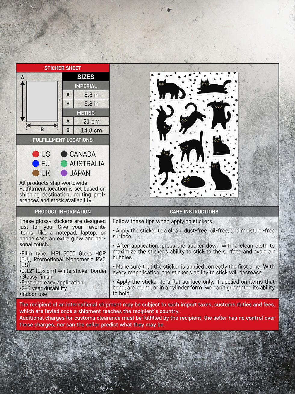 Thumbnail: Black Cats | Sticker Sheet