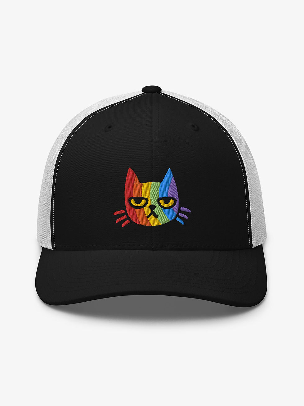 Thumbnail: Grumpy Cat in Rainbow Colors | Retro Trucker Cap
