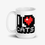 Thumbnail: I Love Cats: 8-bit Style | Ceramic Mug with Accent Color