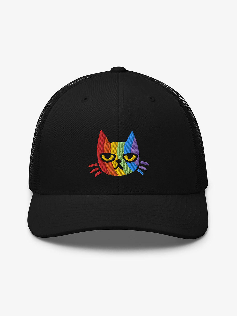 Thumbnail: Grumpy Cat in Rainbow Colors | Retro Trucker Cap